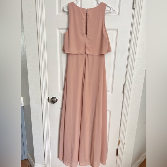 Lulu’s | Utterly Enchanting Lined Sleeveless Maxi Dress Gown Blush Medium - Picture 6 of 11